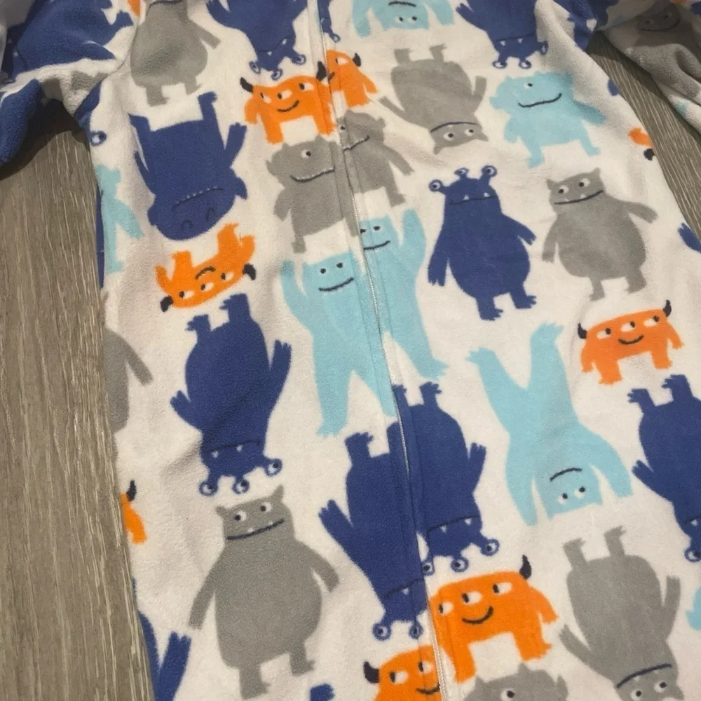 Kids Monster Print 4T One Piece Pajama